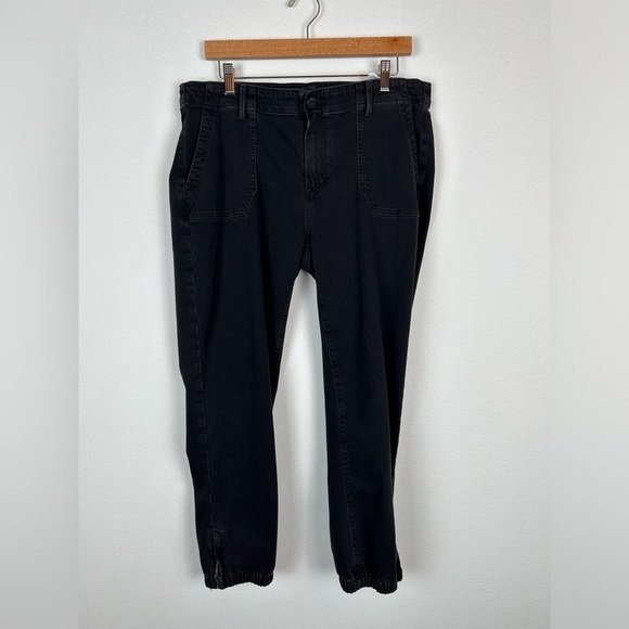 Paige Mayslie Jogger Pants Faded Mist Washed Black 32 - Picture 5 of 14